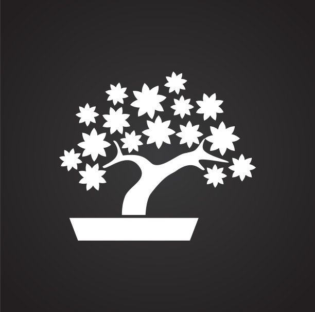 盆景图标的背景图形和web图片下载