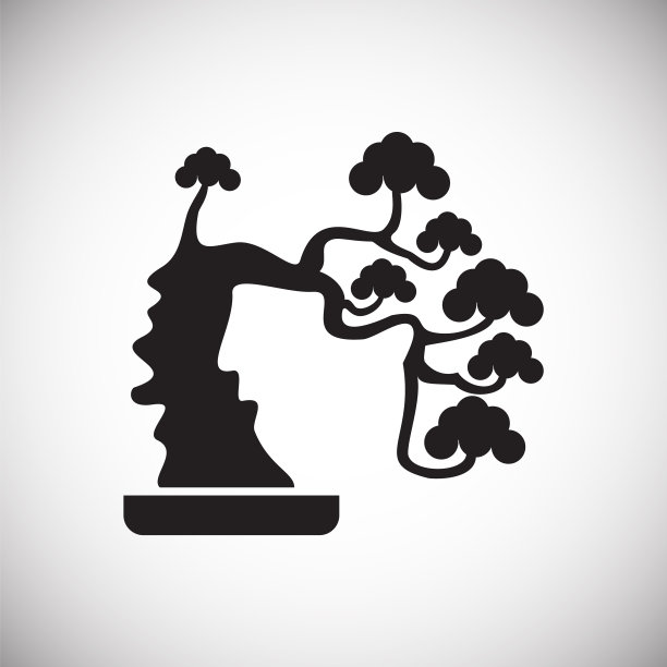 盆景图标的背景图形和web图片下载