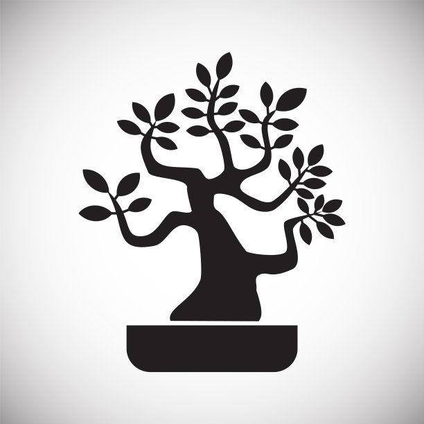 盆景图标的背景图形和web图片下载