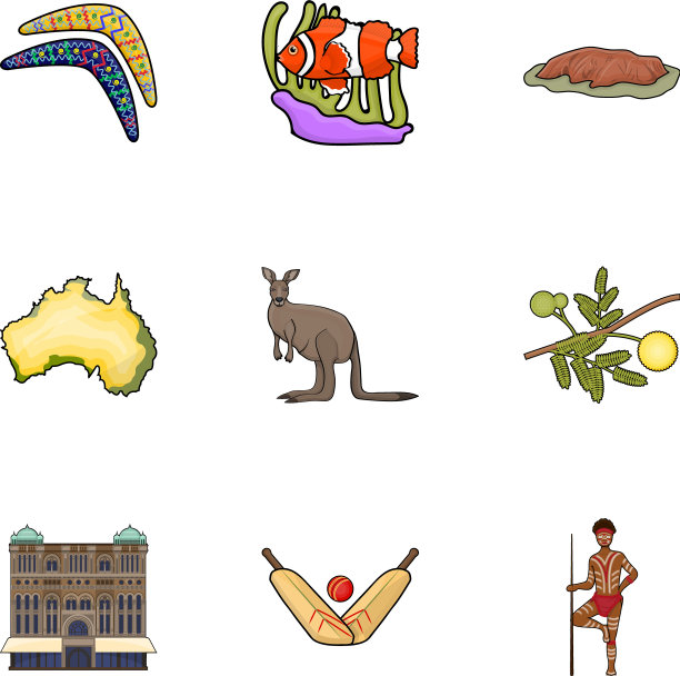 国家象征澳大利亚的网页图标图片下载