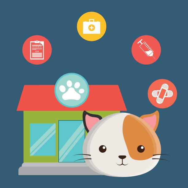 宠物护理中心服务图标图片下载