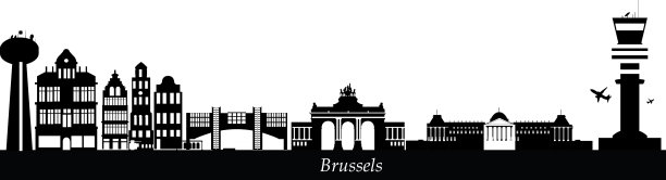 比利时布鲁塞尔城市天际线图片下载