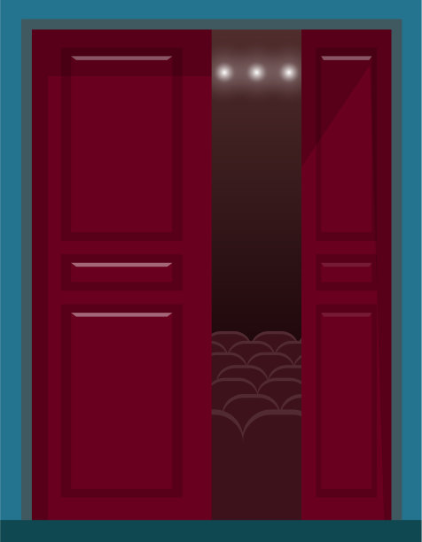 观众在电影院门口进入电影院图片下载