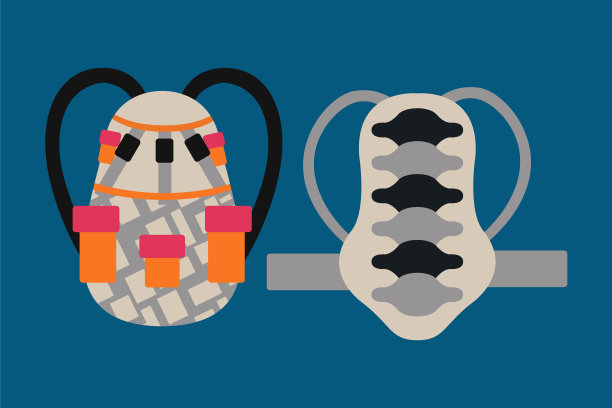 滑雪板运动服装和工具元素图片下载