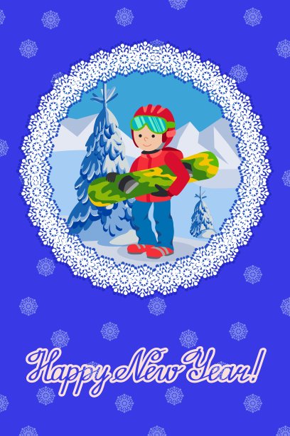 穿着滑雪板冬季运动夹克的小孩图片下载