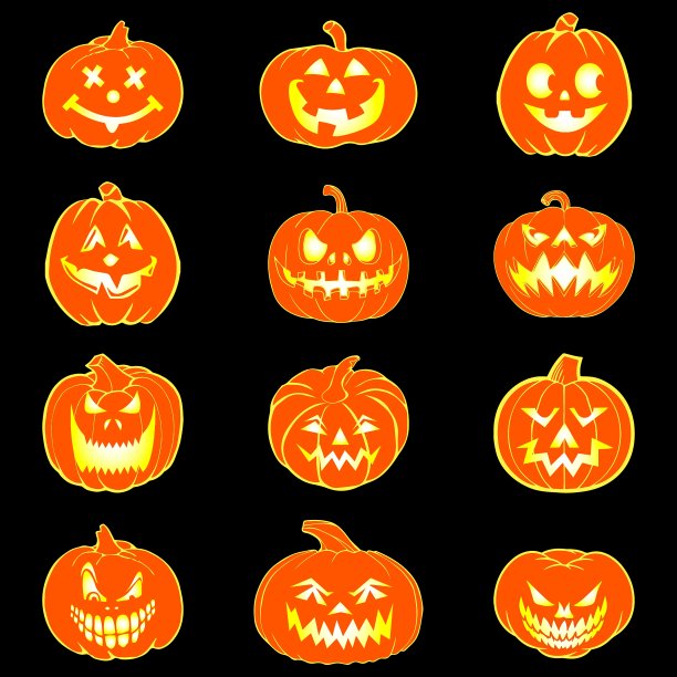 万圣节南瓜套装图片下载