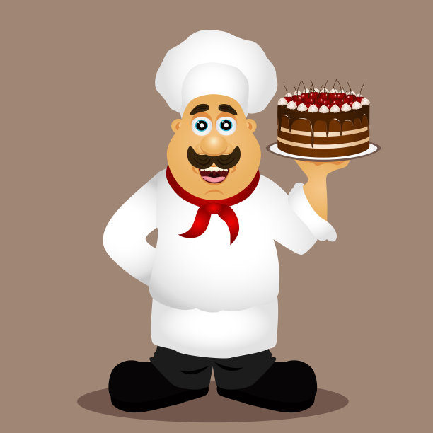 厨师，厨师，和一个蛋糕图片下载