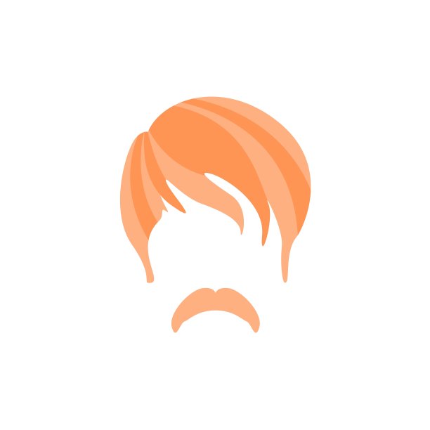 嬉皮士男性的发型和面部风格图片下载