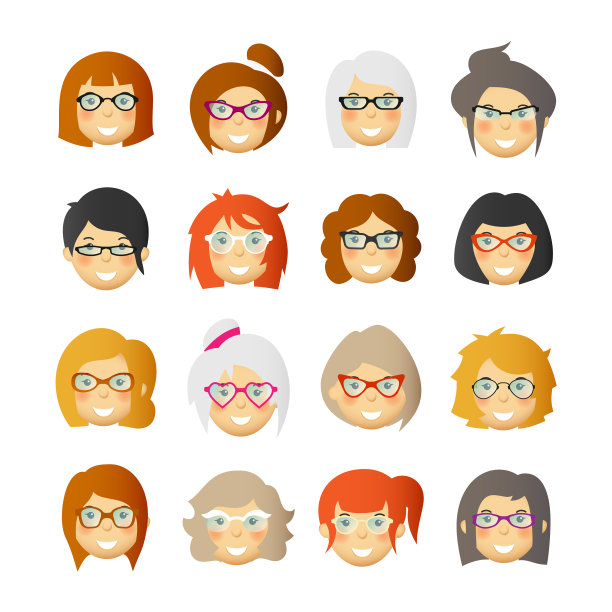 女人的形象设置在几何风格图片下载