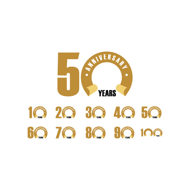 50周年纪念模板设计图片下载