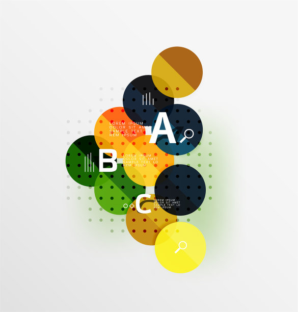 圆现代几何信息图形背景图片下载