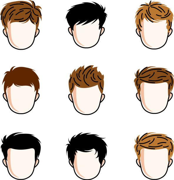 让男孩面对不同的人头图片下载