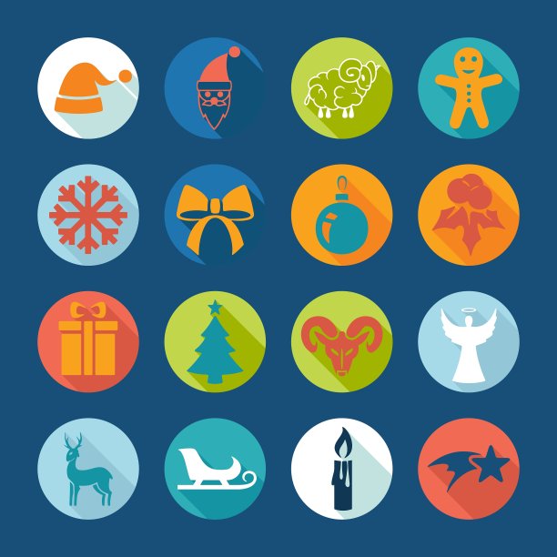 圣诞标志套装图片下载