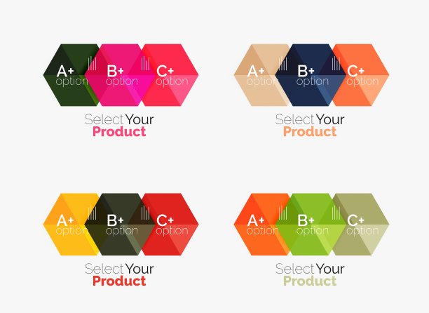 几何纸商业信息图布局图片下载