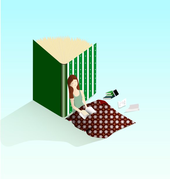 女人和书睡觉图片下载