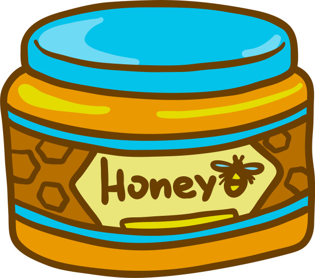 鲜蜂蜜罐图标手绘风格图片下载