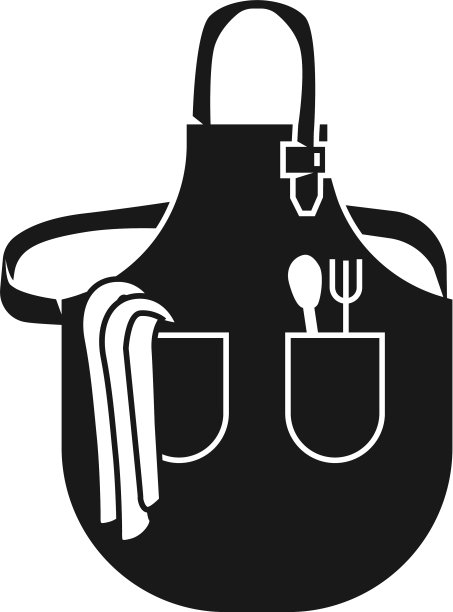 大厨房围裙图标简约风格图片下载
