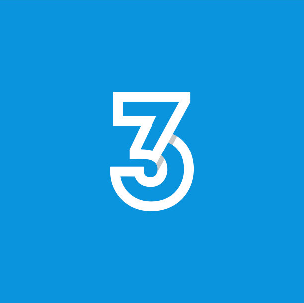 标志编号3白色图片下载