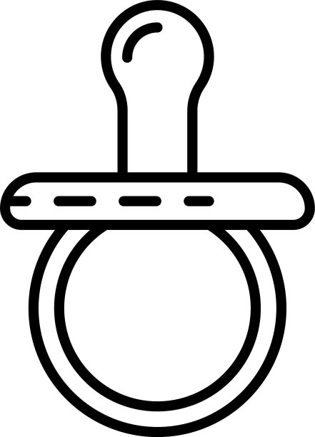 孩子乳头图标轮廓风格图片下载