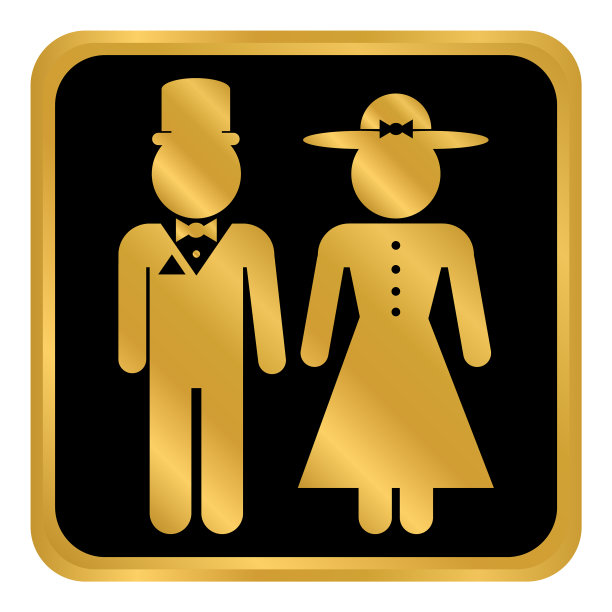 男女厕所符号按钮图片下载