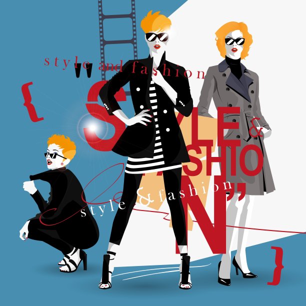 流行艺术中的时尚女性图片下载