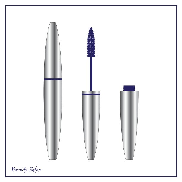 白色背景上的睫毛膏图片下载