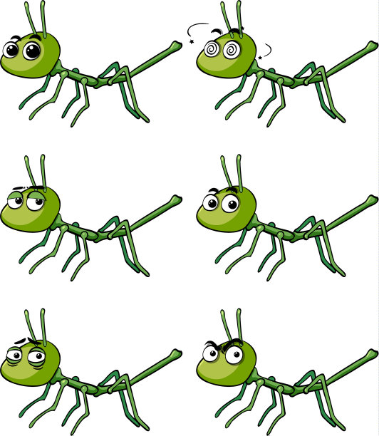 贴昆虫不同的情感图片下载