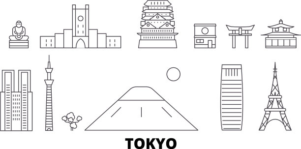 日本东京线旅游天际线设置日本东京图片下载