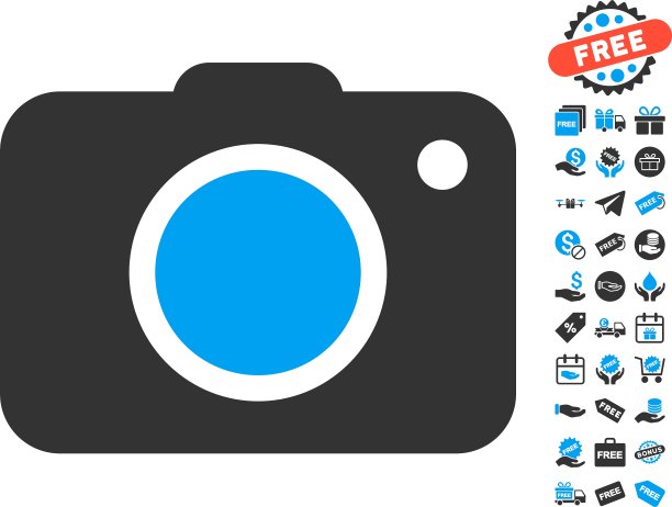照片相机图标与免费奖金图片下载