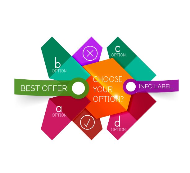 几何业务信息图模板图片下载