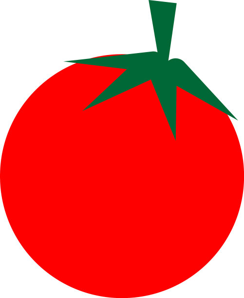 番茄平放在白色上图片下载