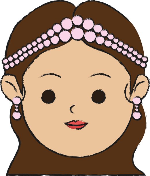 孤立女性卡通设计图片下载