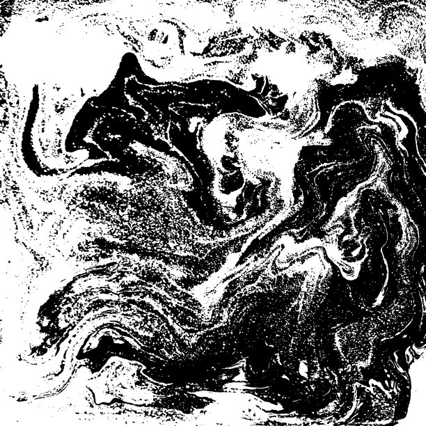 黑白液体质感水彩手图片下载