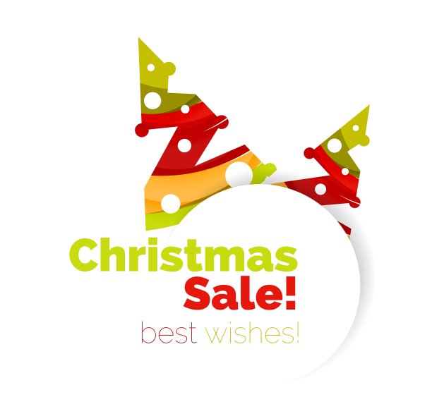 圣诞节几何抽象的促销横幅图片下载