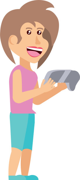 拥有游戏控制角色的女孩图片下载