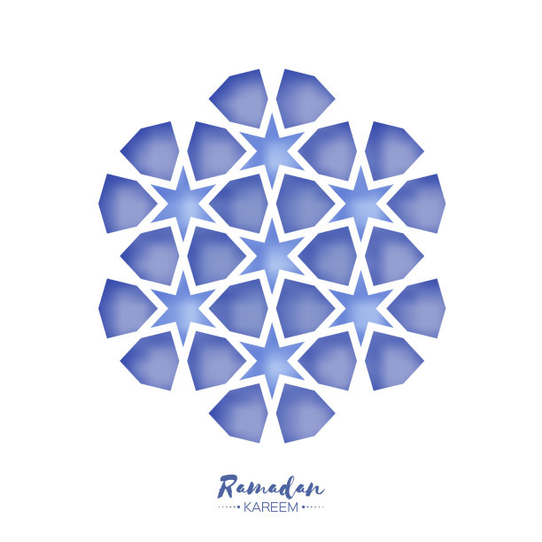 斋月卡里姆贺卡折纸阿拉贝斯克图片下载