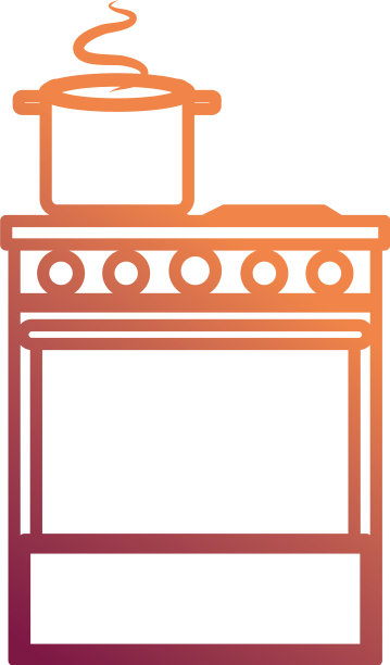 带锅的厨房烤箱图片下载