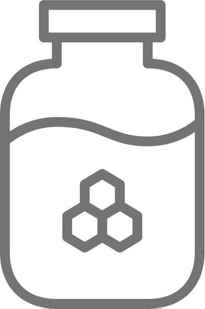 玻璃罐与养蜂线图标图片下载