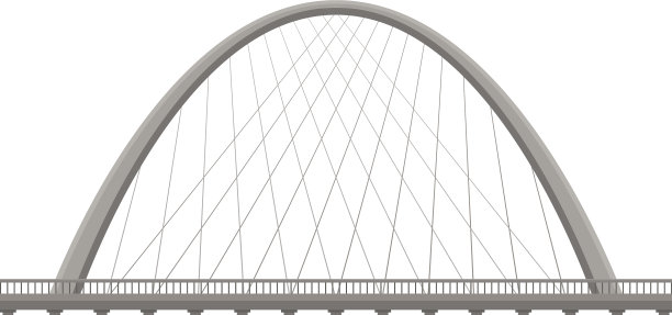 白色背景上的金属桥图片下载