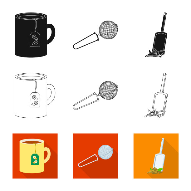 设计健康和花卉标志集图片下载