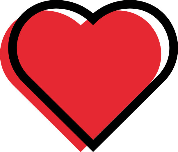 爱心图标设计模板孤立图片下载