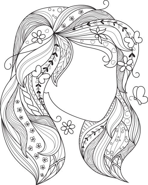 禅宗艺术女孩的一个女人的肖像纠缠图片下载