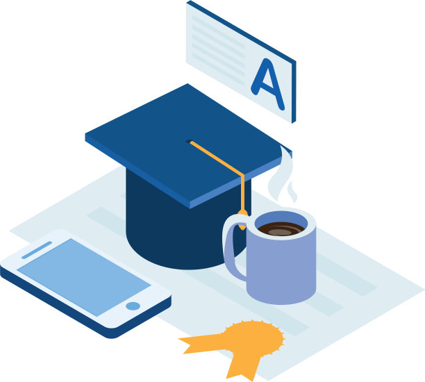 带着智能手机和咖啡毕业图片下载