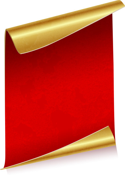 金色边缘的红色羊皮纸图片下载