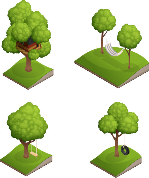 树摇摆图标集图片下载