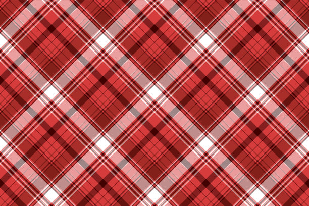 红色格子布纹理图片下载