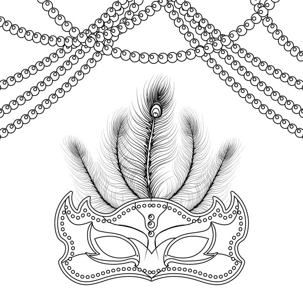 面具和珠子图片下载