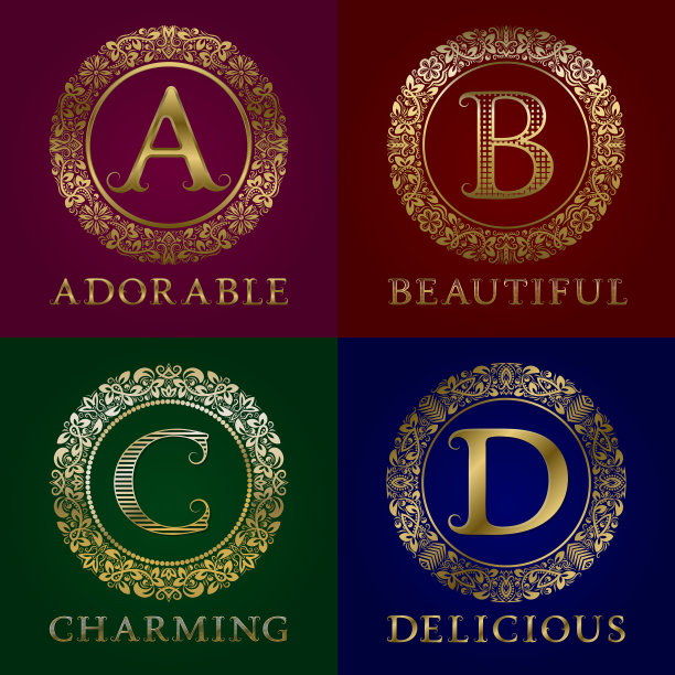 美丽可爱的金色模板图片下载