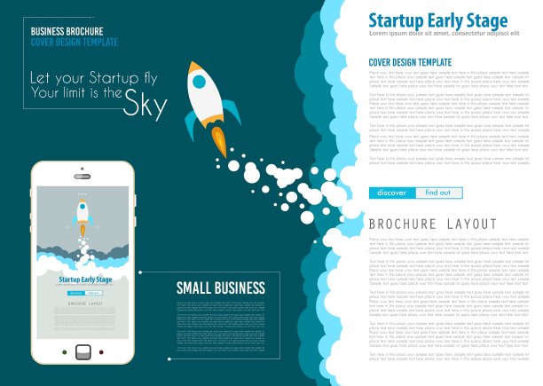 启动着陆网页或公司设计封面图片下载