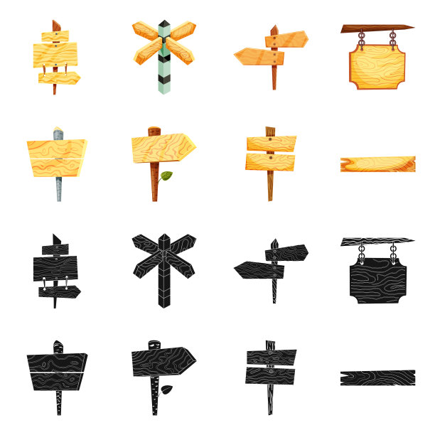 原始和森林的图标集图片下载